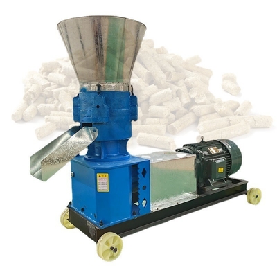 7.5kw Flat Die Wood Pellets Machine For Press Making Processing Extruding Pelletizing