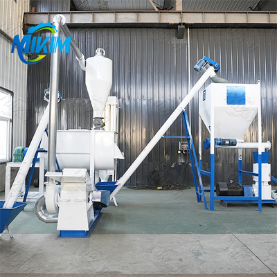 Fully Automatic Feed Pellet Production Line For Poultry Cattle Sheep