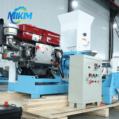 MIKIM 500 kg/h Diesel single screw floating fish food pellet maker machine Aquatic Feed Extruder Floating Pet Food Puffing Machine