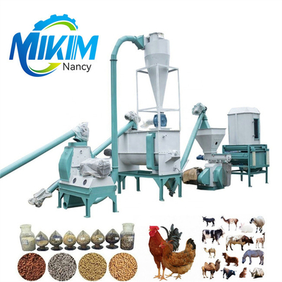 Sheep Chicken 1 To 10Ton/ H Poultry Feed Pellet Machine NSK Bearings