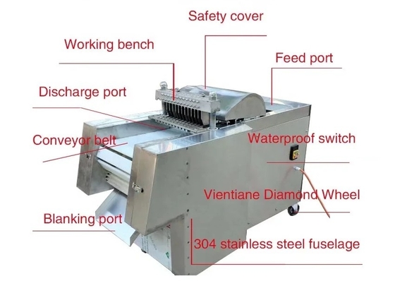 Electric Boneless Meat Processing Machine Diced Chicken Cube Pork Chop Cutting