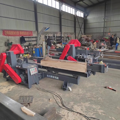 Round Log Wood Band Saw Cutting Circular Sawmill Sliding Table Saw Machine