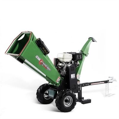 212cc 76mm Dia Wood Chipper Machine Mobile Log Shredder Machine Recoil Starter