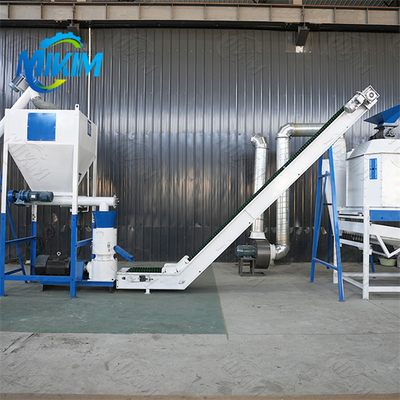 High-efficiency, automatic, labor-saving and low-cost feed pellet production line for chickens, ducks, cattle and sheep