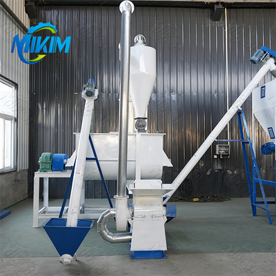 Fully automatic poultry feed pellet production line for a wide range of farms using new raw materials
