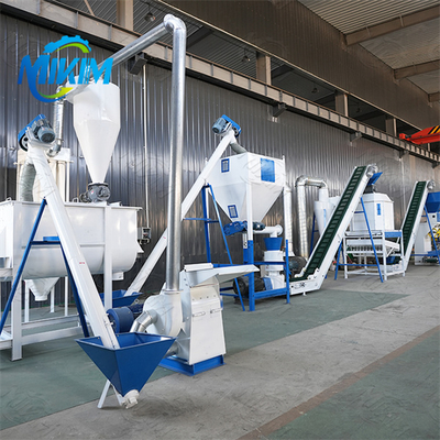 Fully automatic poultry feed pellet production line for a wide range of farms using new raw materials