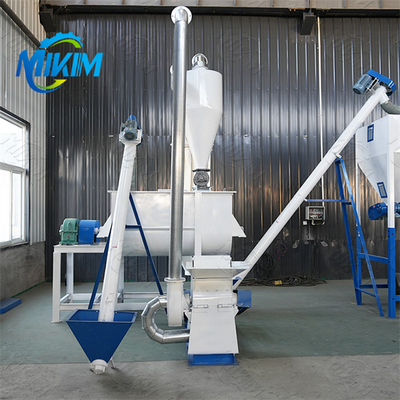 Large-scale fully automatic feed pellet production line suitable for poultry farms
