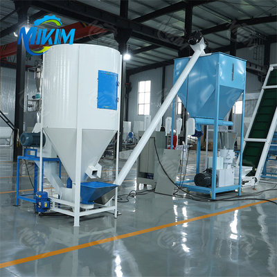New feed pellet production line equipment, high automation, high yield, low energy consumption, low cost.