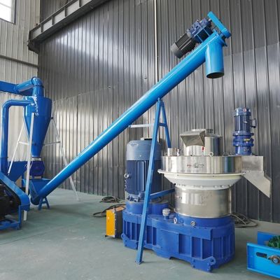 7.5kw Flat Die Wood Pellets Machine For Press Making Processing Extruding Pelletizing
