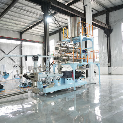 Hot Sale 0.1-6ton/h Dry Wet Pet Dog Cat Food Fish Feed Pellet Extruder Producing Machinery Plant Wet Type Tilapia Floating Fish Feed Mill Pellet Twin Screw Extruder Making Machine