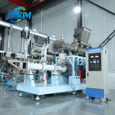 China Factory MIKIM Large Capacity Twin Screw floating fish feed extruder  Wet Cat food machine Wet pet food machine
