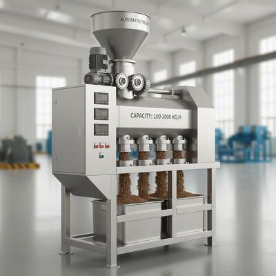 Stainless Steel Fish Feed Pellet Machine with 100-2000 kg/h Capacity and Automatic Feeding