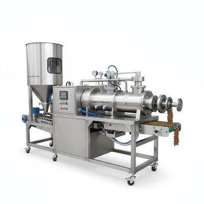 Stainless Steel Fish Feed Extruder Machine with 100-2000 kg/h Capacity and Automatic Feeding for Pet Food Processing
