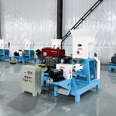 MIKIM 500 kg/h Diesel single screw floating fish food pellet maker machine Aquatic Feed Extruder Floating Pet Food Puffing Machine