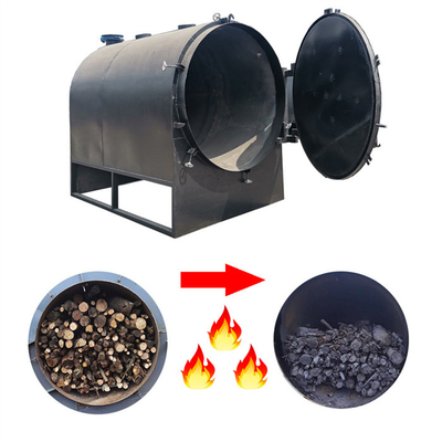 Biochar Bamboo Charcoal Making Machine Wood Logs 1.68t 3m3