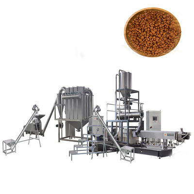 Full Automatic 150KW Cat Pet Feed Production Line 25*2.5*3.5m Stainless Steel