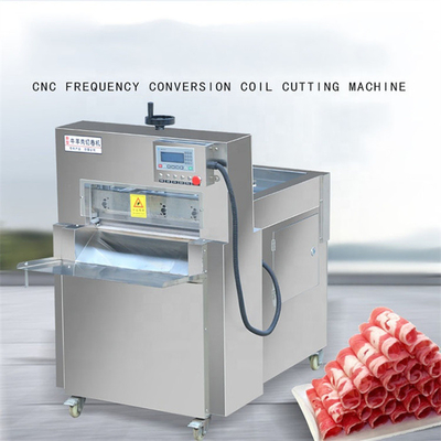 PLC Automatic Chicken Mutton Cutting Machine 750kg/ H Frozen Meat Slicing Machine