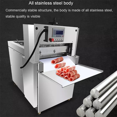 Minus 18C Industrial Full Automatic Meat Slicer Beef Machine 0.1 *5mm 0.6t/ H