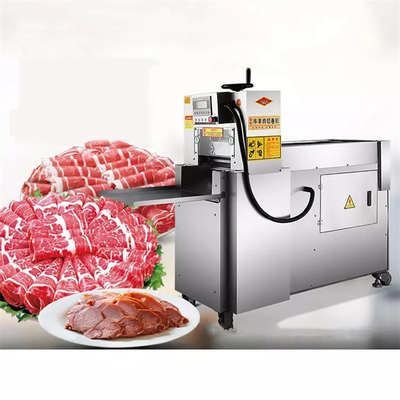 CE 50kg/ H Meat Processing Machine Automatic Frozen Slicer Cutting CNC Panel