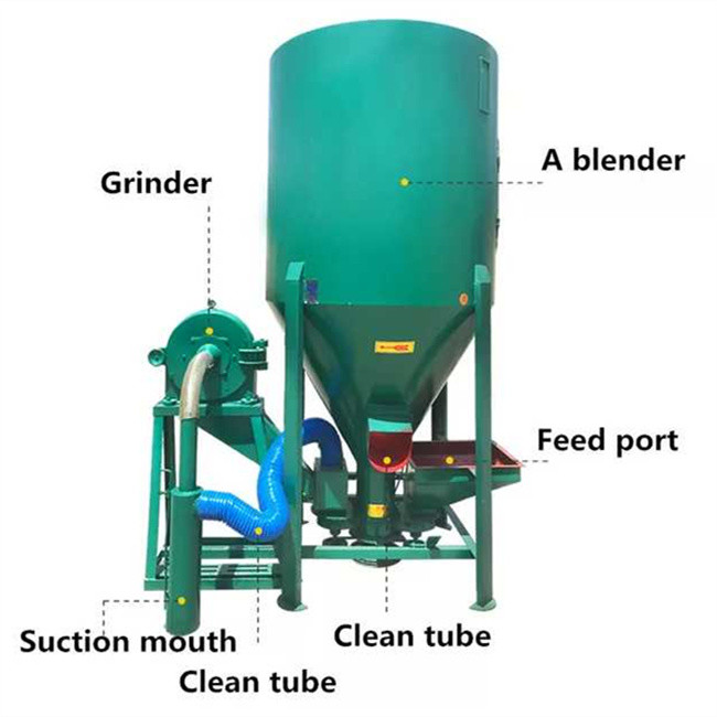 MIKIM Vertical Grain Mixer Professional Chicken Feed Crusher And Mixer ODM